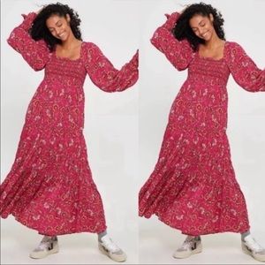 NWOT Free People Sweet Escapes Dress - Hot Pink - Large